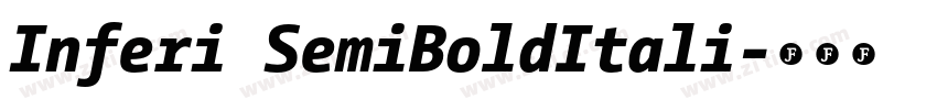 Inferi SemiBoldItali字体转换
